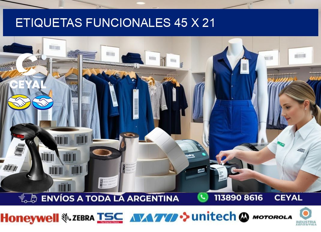 Etiquetas funcionales 45 x 21