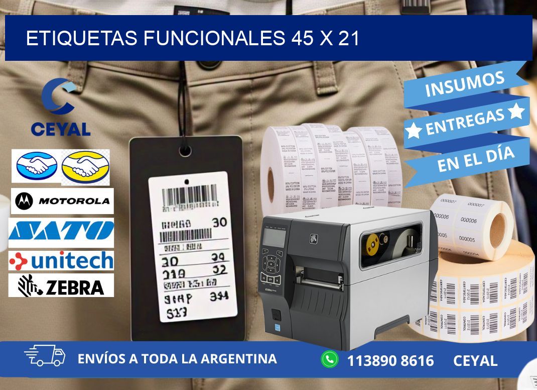 Etiquetas funcionales 45 x 21