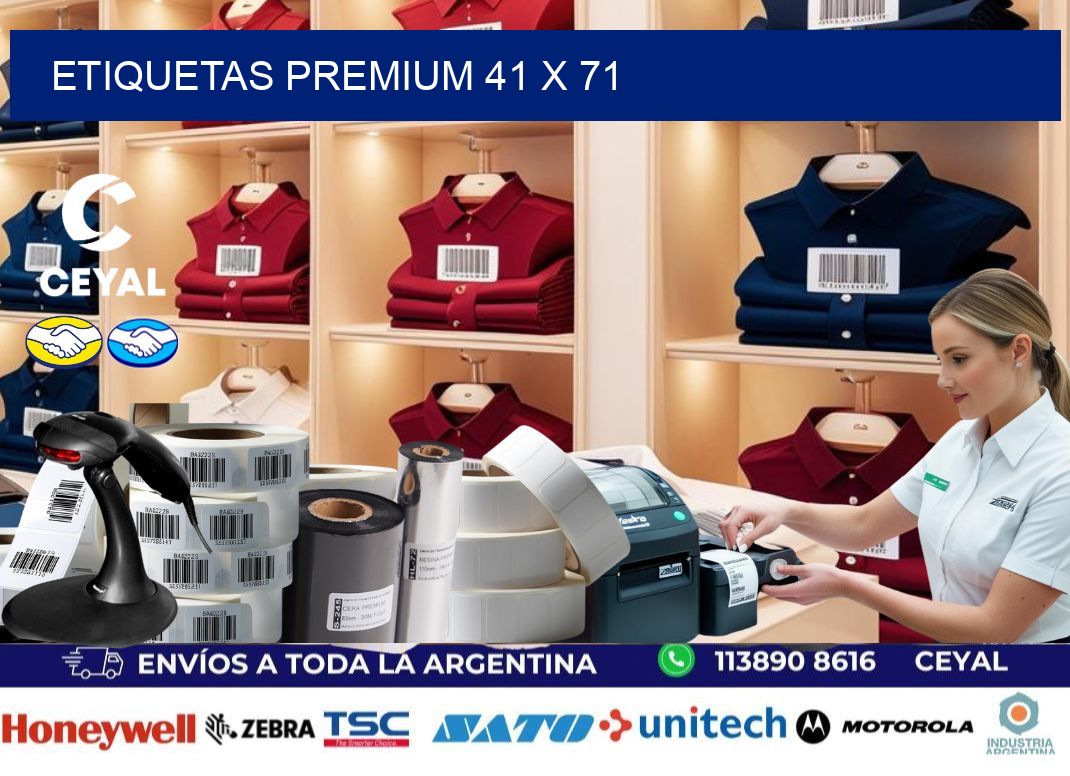 Etiquetas premium 41 x 71