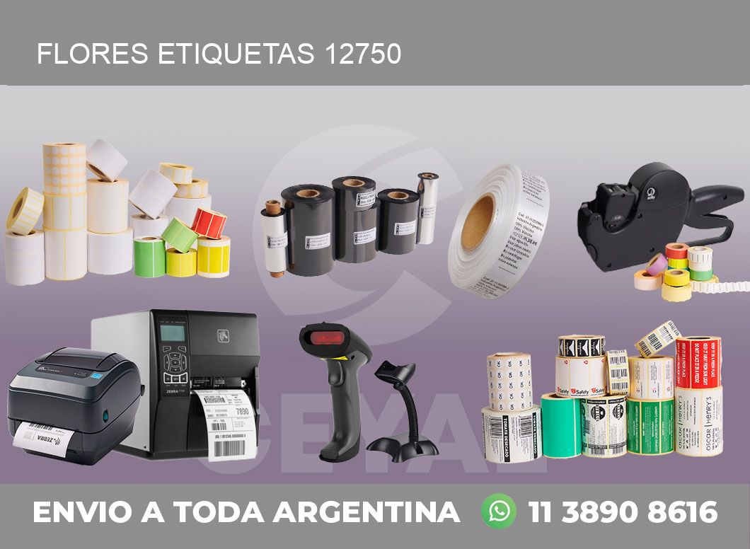 Flores etiquetas 12750