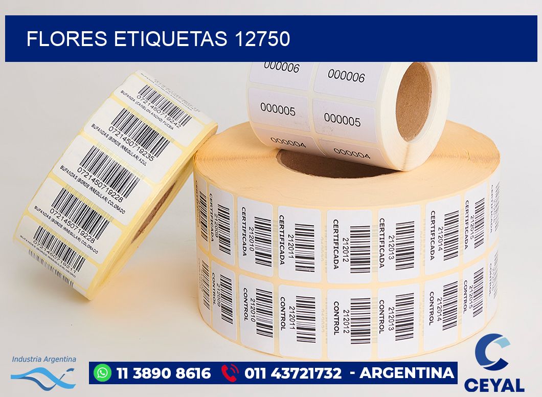 Flores etiquetas 12750