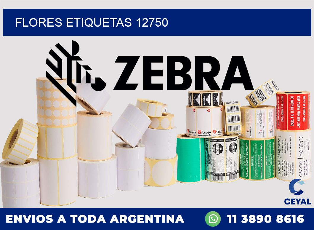 Flores etiquetas 12750