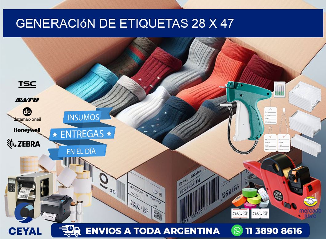 Generación de etiquetas 28 x 47
