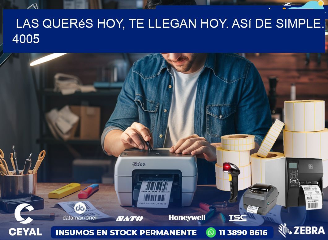 Las Querés Hoy, Te Llegan Hoy. Así de Simple. 4005