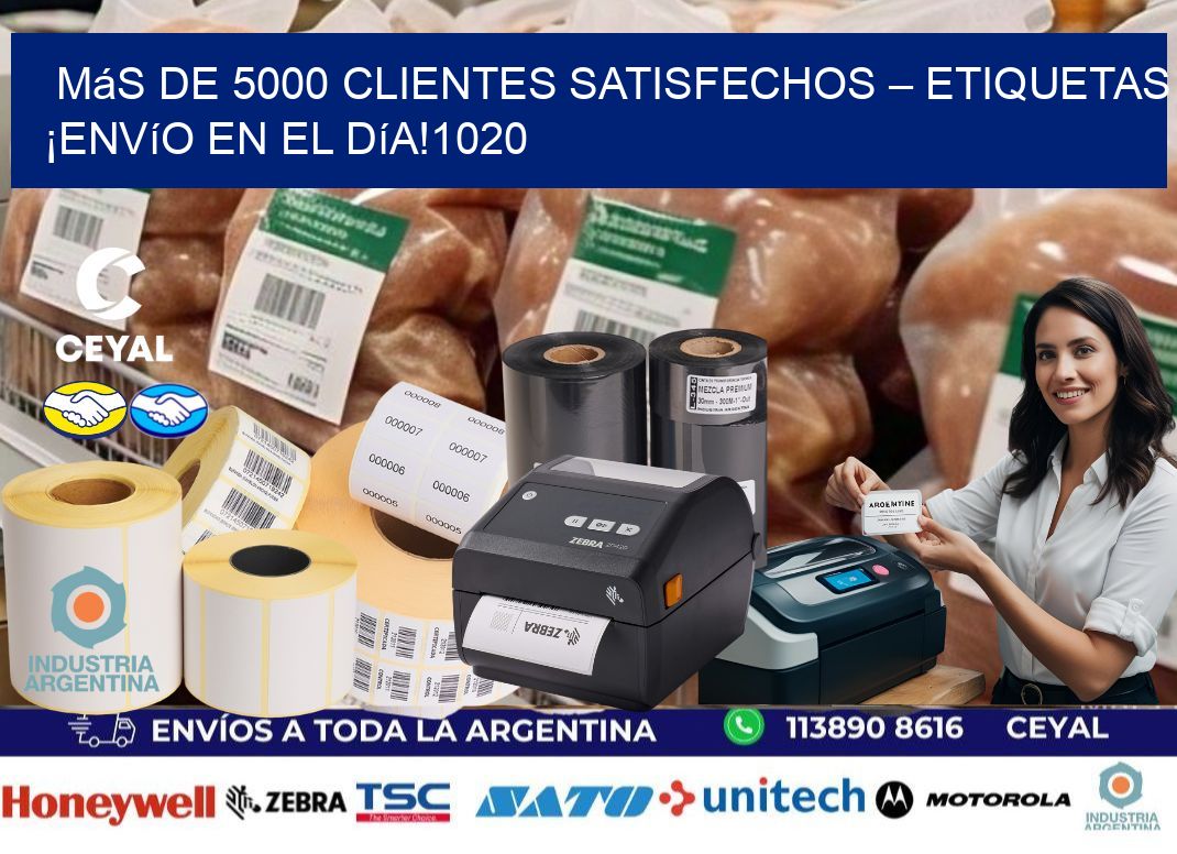 Más de 5000 Clientes Satisfechos – etiquetas ¡Envío en el Día!1020
