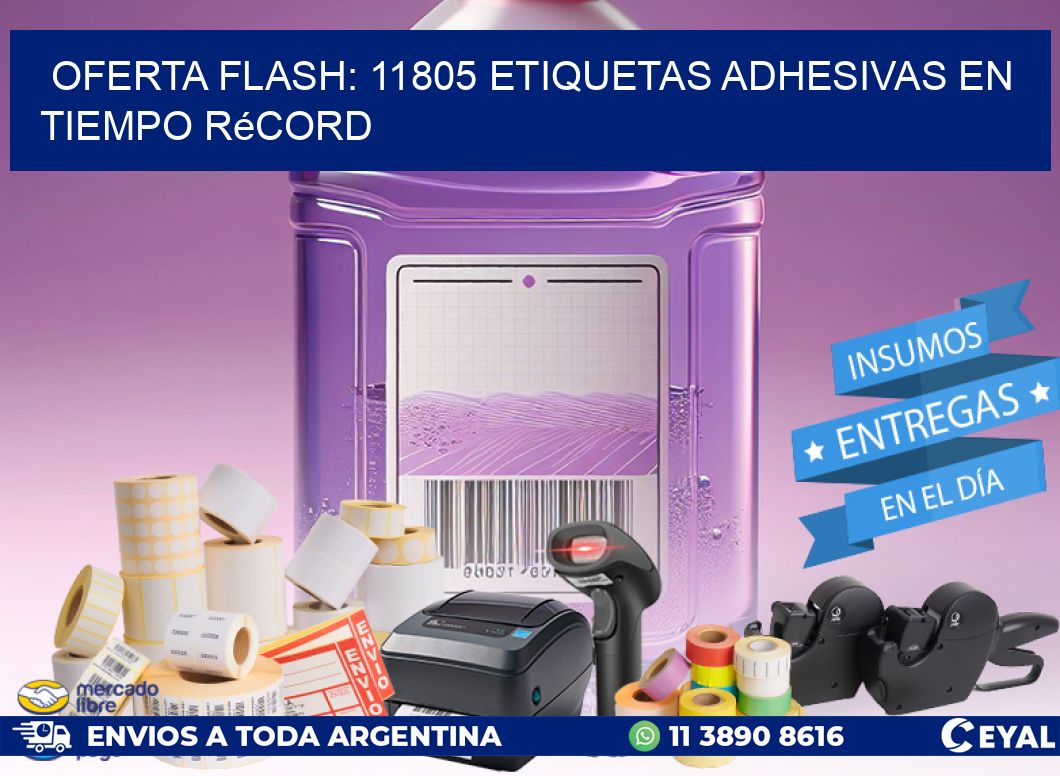 Oferta Flash: 11805 Etiquetas Adhesivas en Tiempo Récord