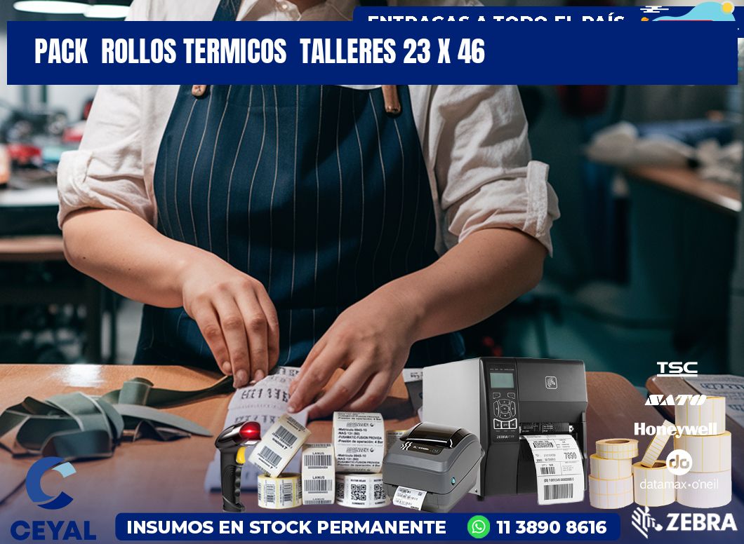 Pack  ROLLOS TERMICOS  TALLERES 23 x 46