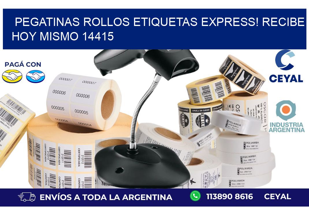 Pegatinas rollos etiquetas Express! Recibe Hoy Mismo 14415