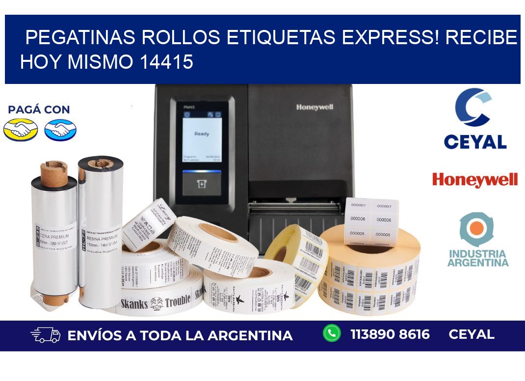 Pegatinas rollos etiquetas Express! Recibe Hoy Mismo 14415