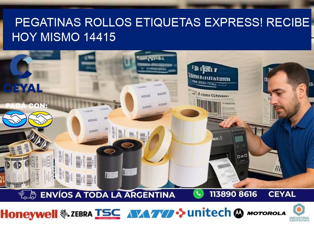 Pegatinas rollos etiquetas Express! Recibe Hoy Mismo 14415