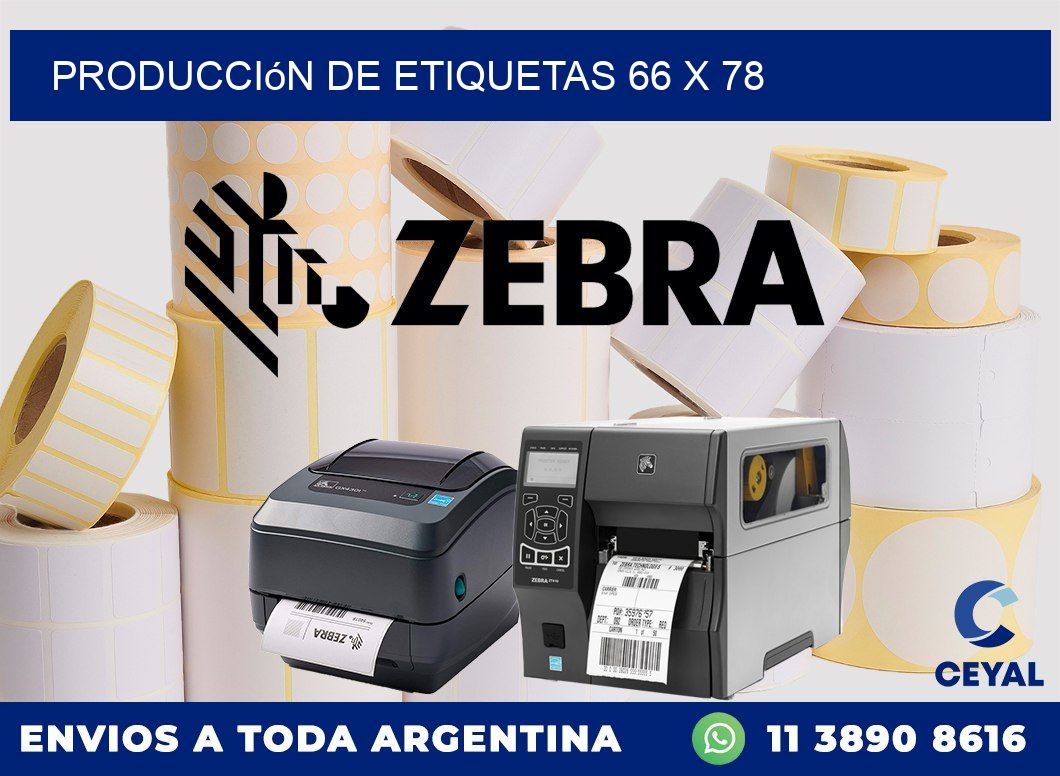 Producción de etiquetas 66 x 78