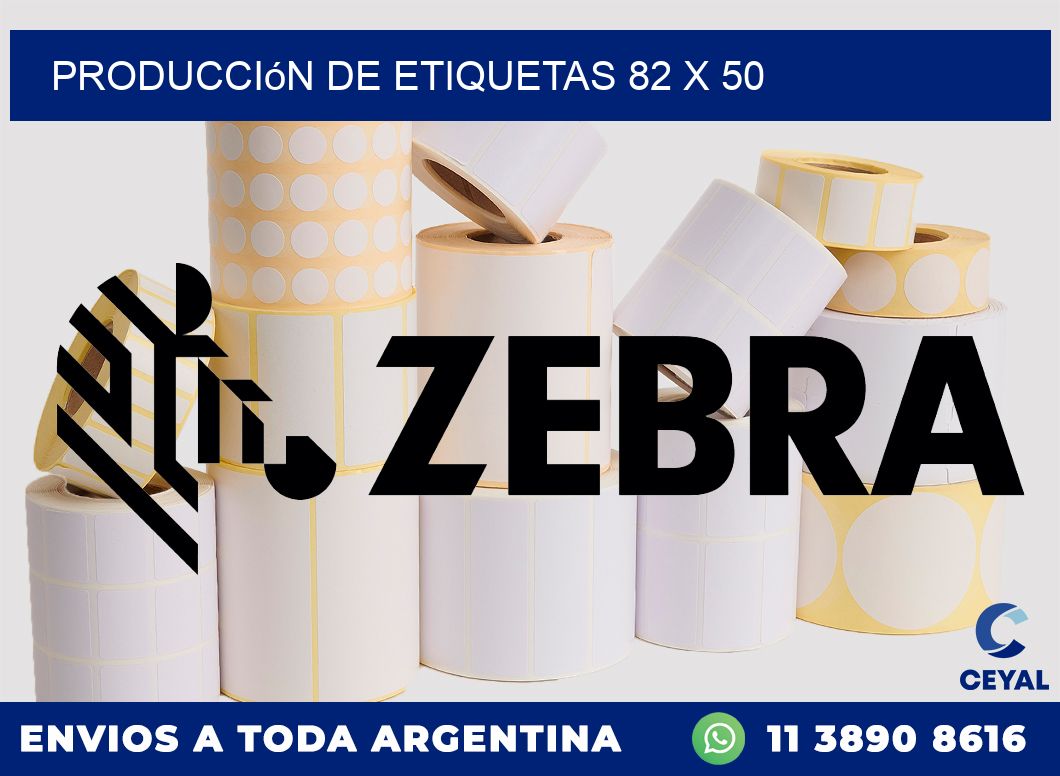 Producción de etiquetas 82 x 50