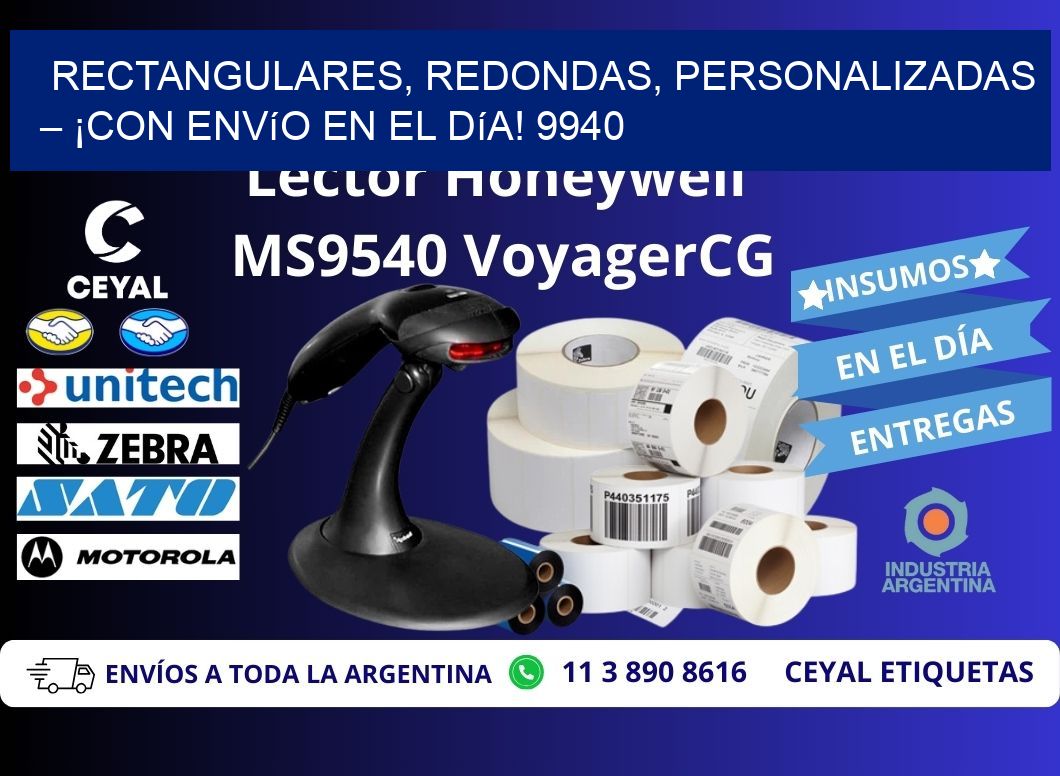 Rectangulares, Redondas, Personalizadas – ¡Con Envío en el Día! 9940