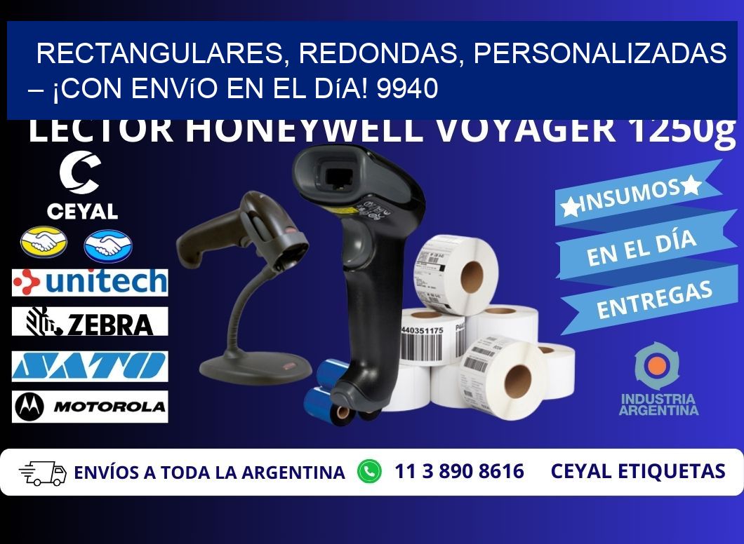 Rectangulares, Redondas, Personalizadas – ¡Con Envío en el Día! 9940