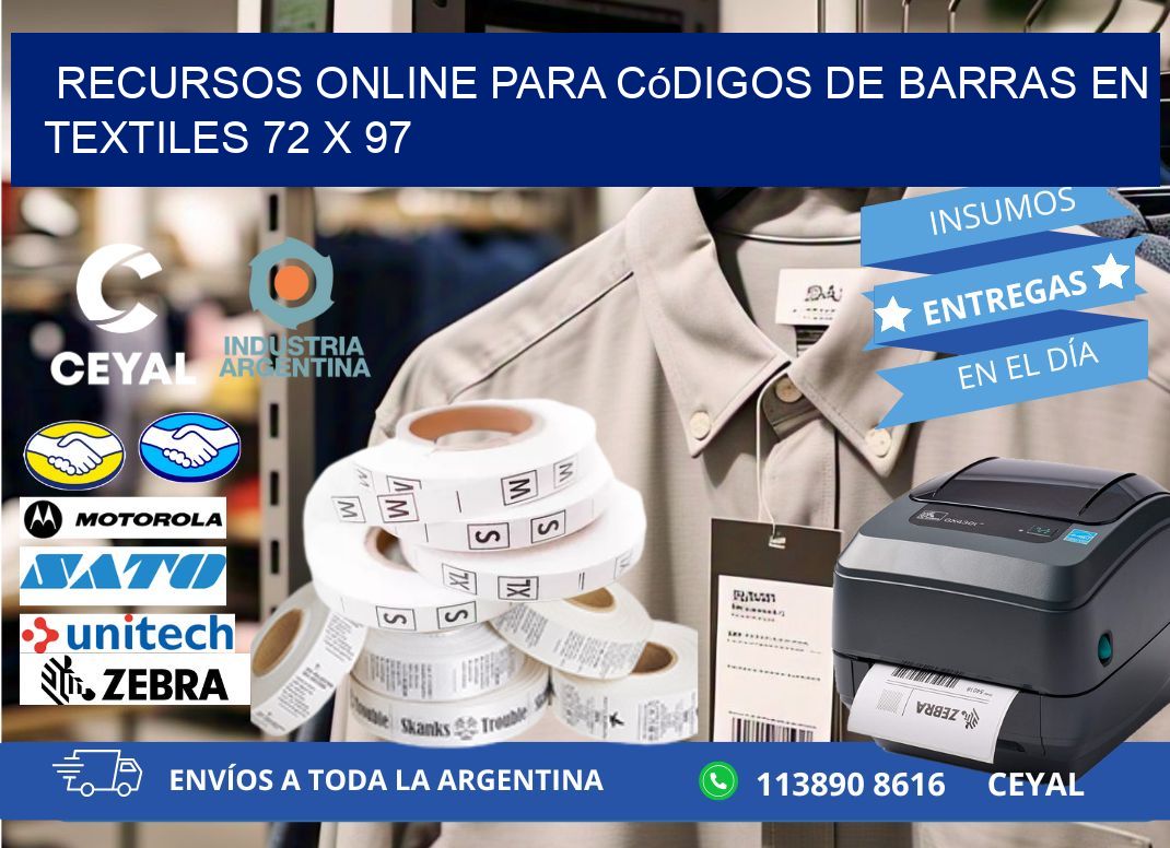 Recursos Online para Códigos de Barras en Textiles 72 x 97