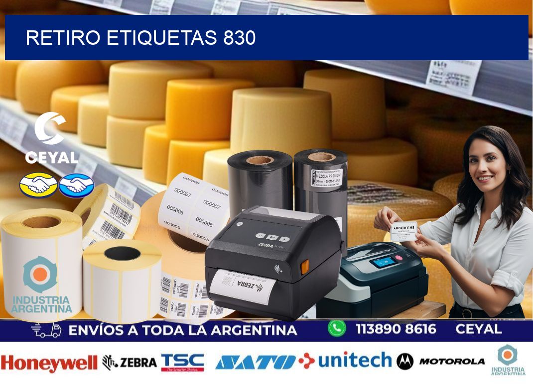 Retiro etiquetas 830