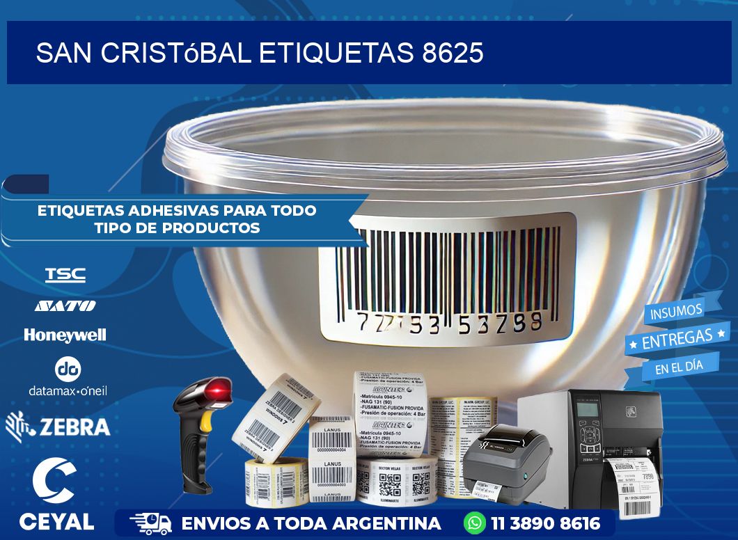 San Cristóbal etiquetas 8625