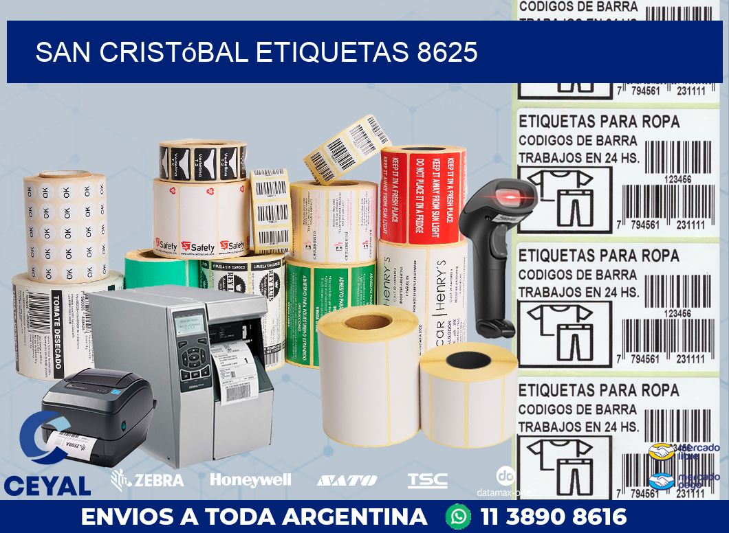 San Cristóbal etiquetas 8625