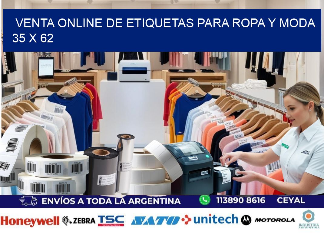 Venta Online de Etiquetas para Ropa y Moda 35 x 62