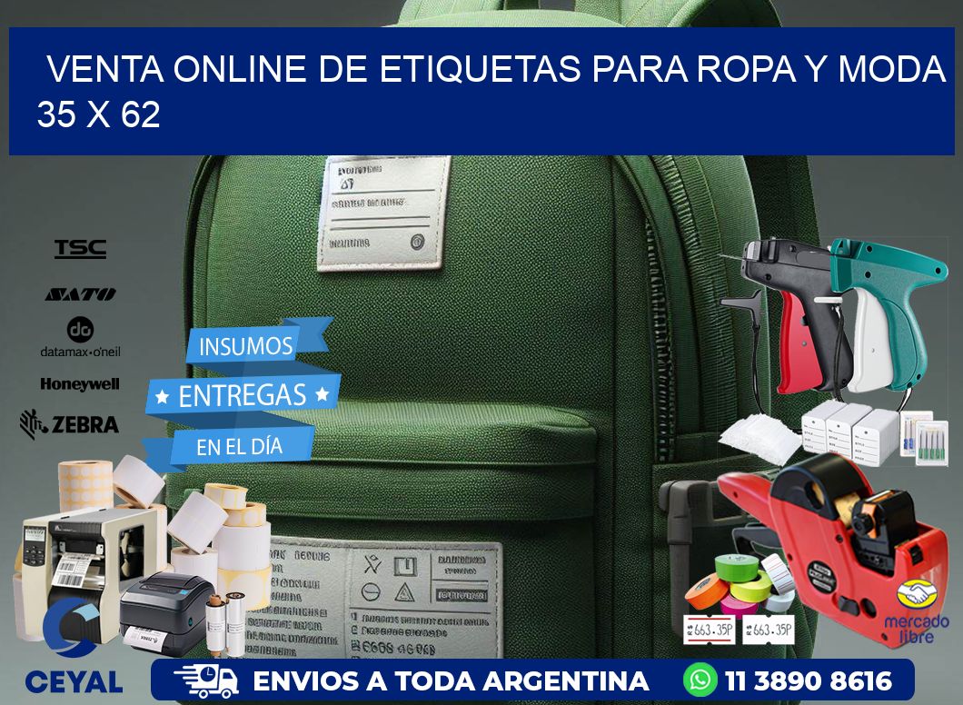Venta Online de Etiquetas para Ropa y Moda 35 x 62
