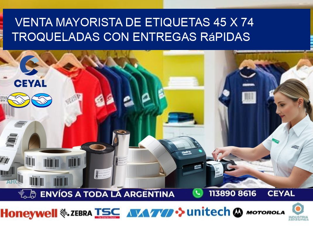 Venta mayorista de etiquetas 45 x 74 troqueladas con entregas rápidas
