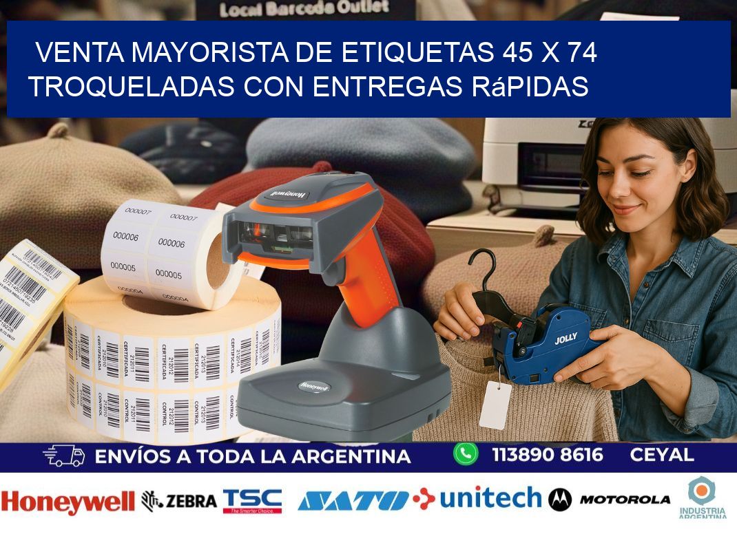 Venta mayorista de etiquetas 45 x 74 troqueladas con entregas rápidas