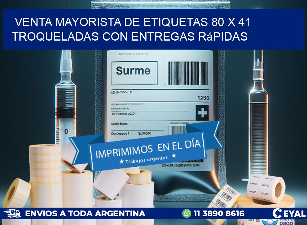 Venta mayorista de etiquetas 80 x 41 troqueladas con entregas rápidas