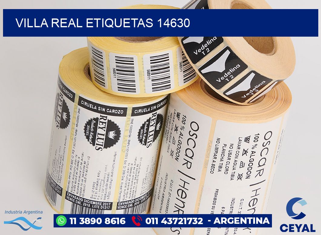 Villa Real etiquetas 14630