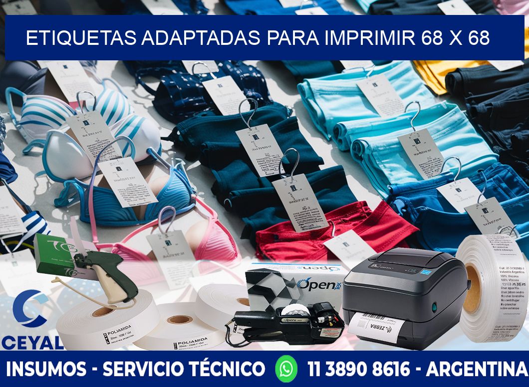 etiquetas adaptadas para imprimir 68 x 68