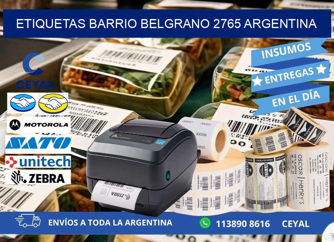 etiquetas barrio belgrano 2765 argentina
