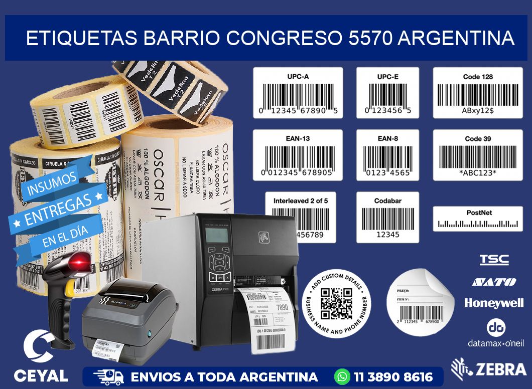etiquetas barrio congreso 5570 argentina