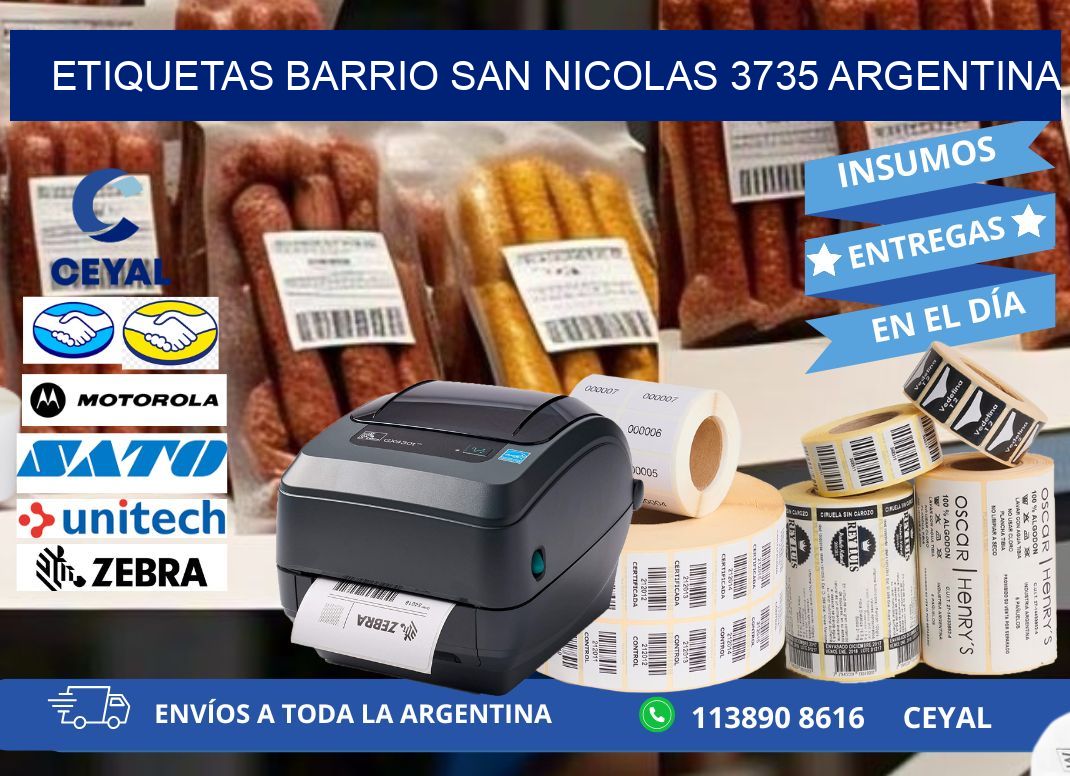 etiquetas barrio san nicolas 3735 argentina