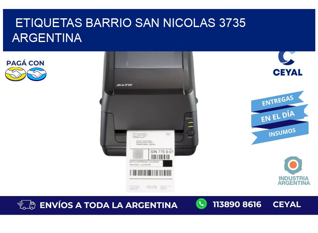 etiquetas barrio san nicolas 3735 argentina