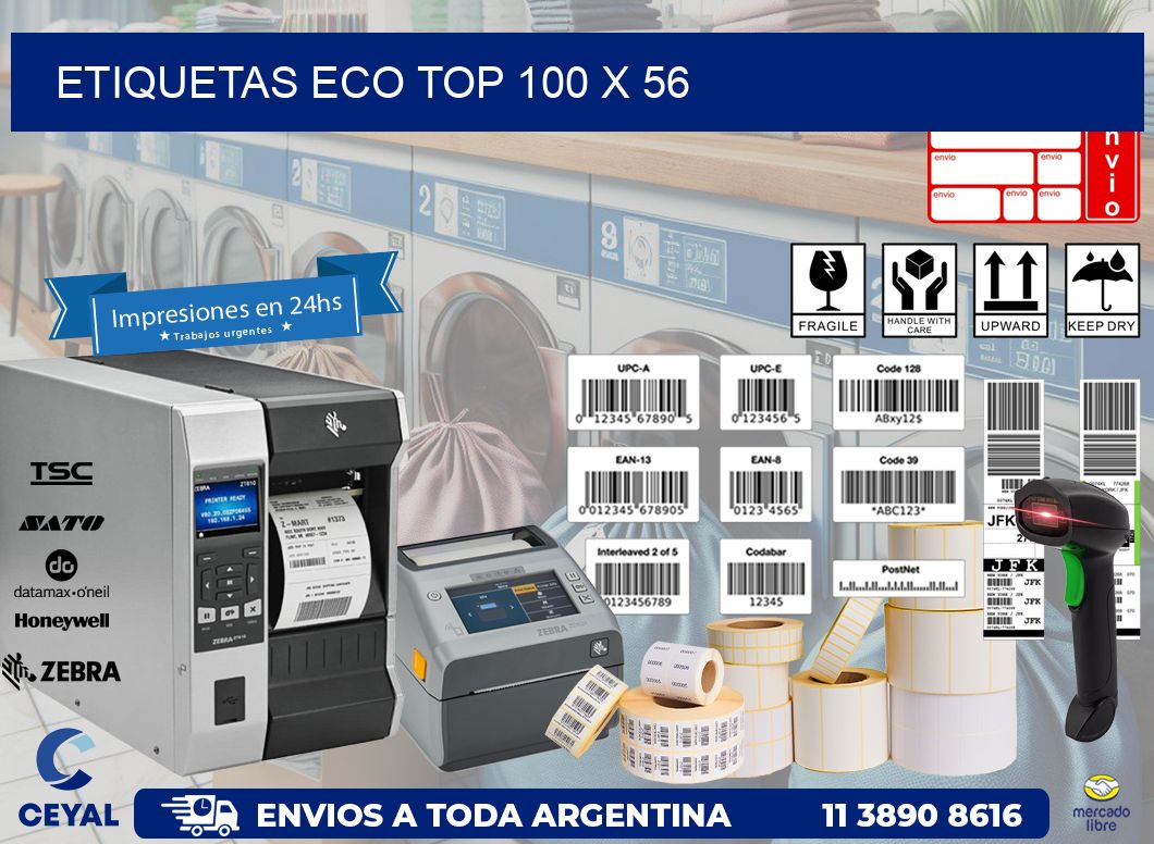 etiquetas eco top 100 x 56