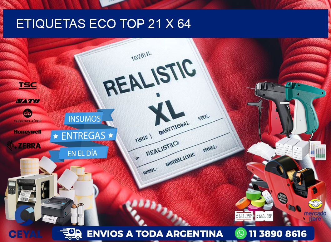 etiquetas eco top 21 x 64