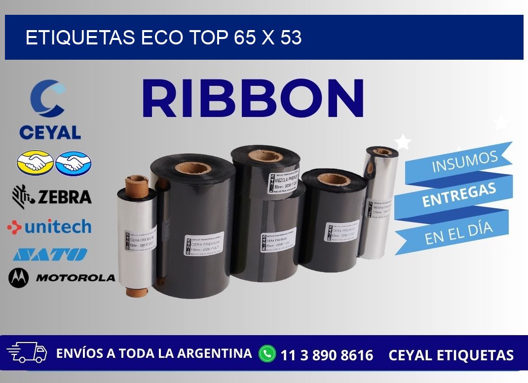 etiquetas eco top 65 x 53