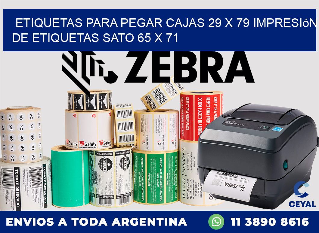 etiquetas para pegar cajas 29 x 79 impresión de etiquetas sato 65 x 71