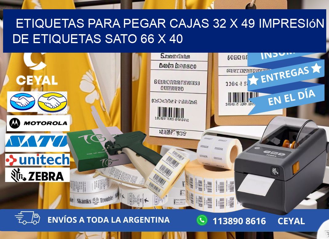 etiquetas para pegar cajas 32 x 49 impresión de etiquetas sato 66 x 40