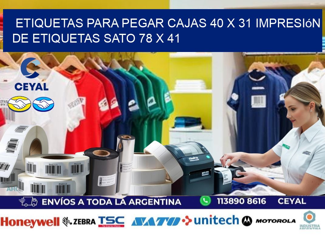 etiquetas para pegar cajas 40 x 31 impresión de etiquetas sato 78 x 41