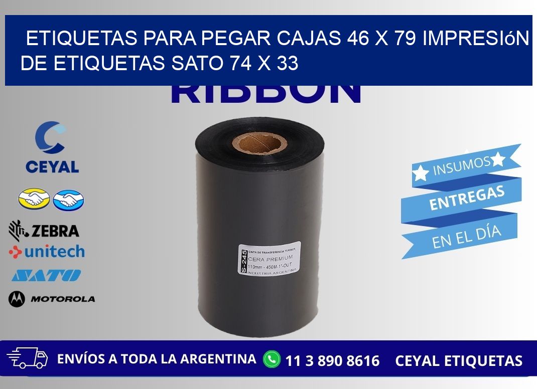 etiquetas para pegar cajas 46 x 79 impresión de etiquetas sato 74 x 33