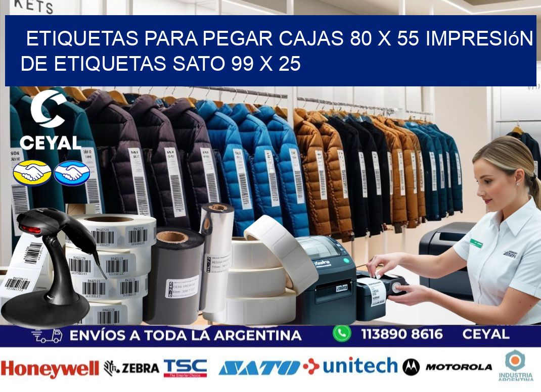 etiquetas para pegar cajas 80 x 55 impresión de etiquetas sato 99 x 25