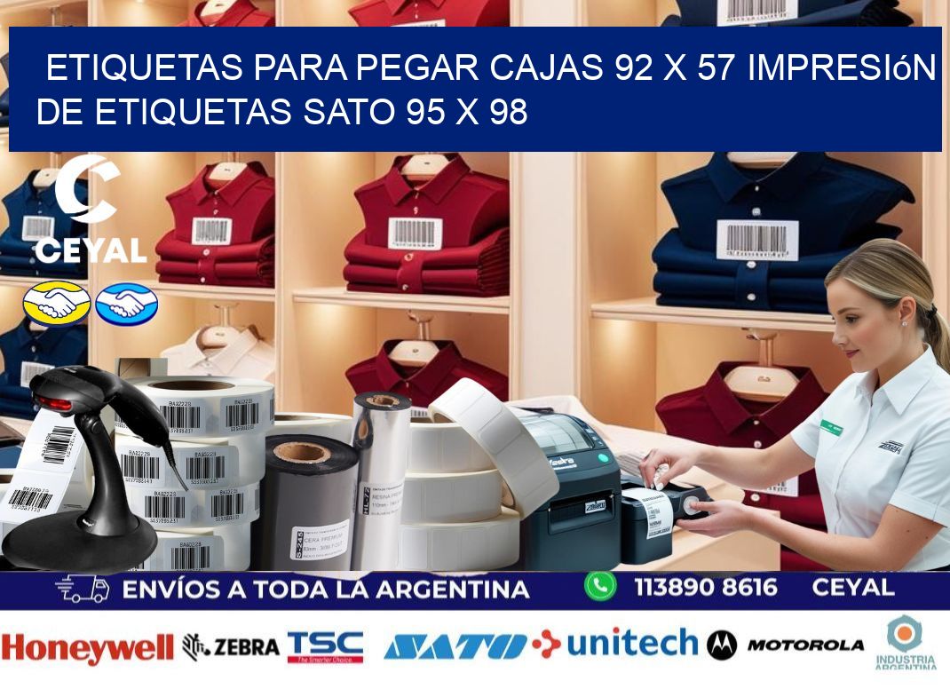 etiquetas para pegar cajas 92 x 57 impresión de etiquetas sato 95 x 98