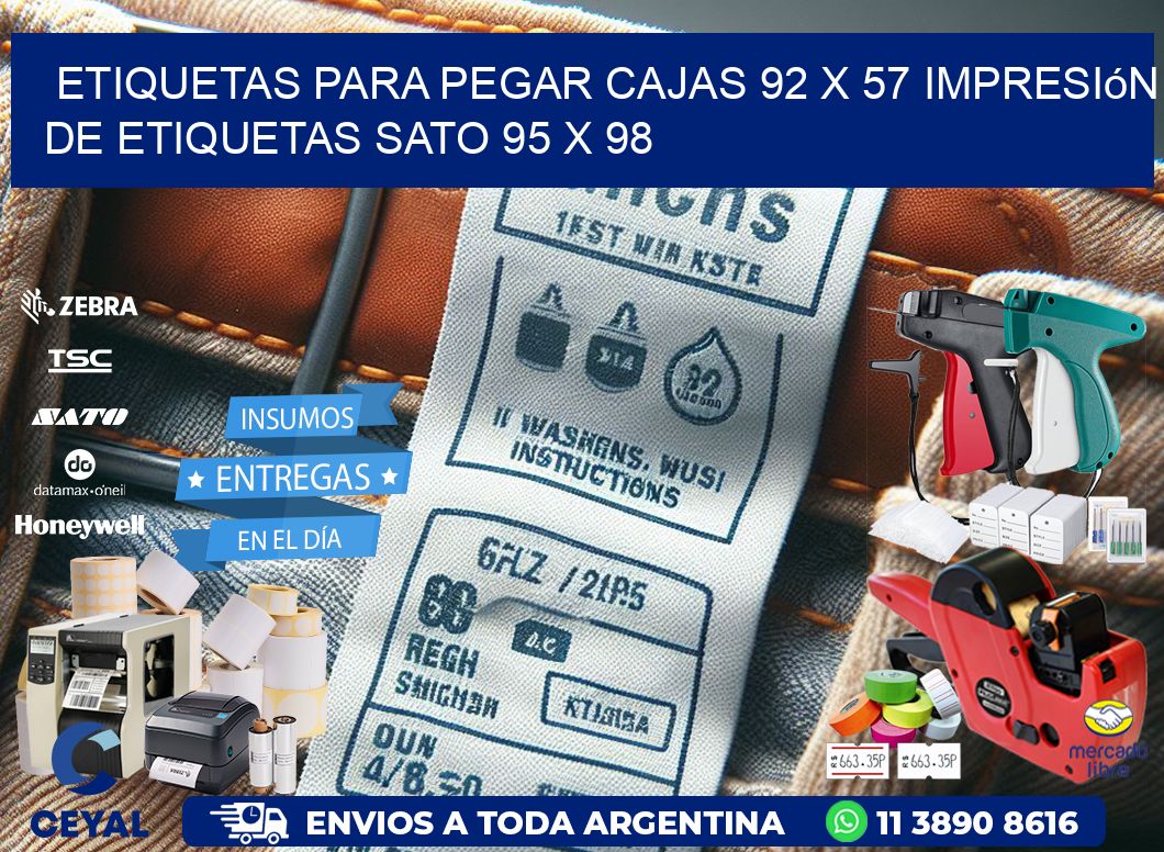 etiquetas para pegar cajas 92 x 57 impresión de etiquetas sato 95 x 98