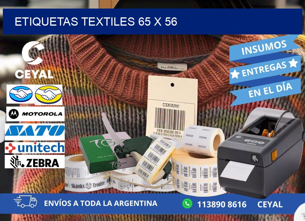 etiquetas textiles 65 x 56