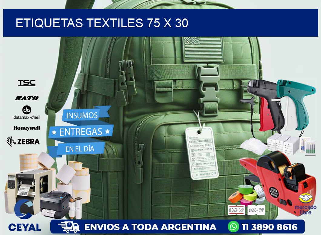 etiquetas textiles 75 x 30
