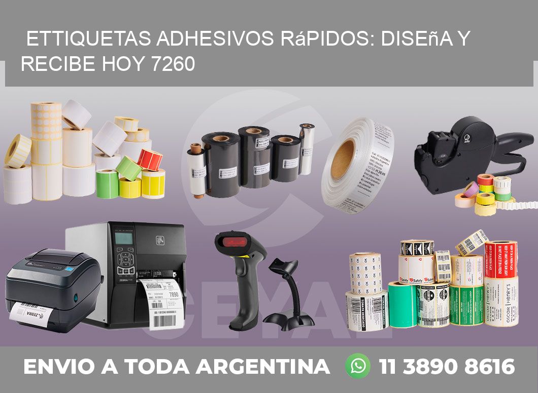 ettiquetas Adhesivos Rápidos: Diseña y Recibe Hoy 7260