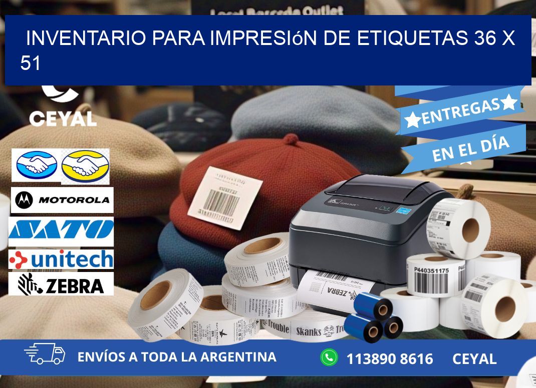 inventario para impresión de etiquetas 36 x 51