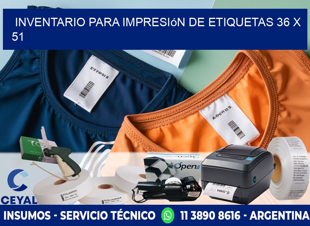 inventario para impresión de etiquetas 36 x 51