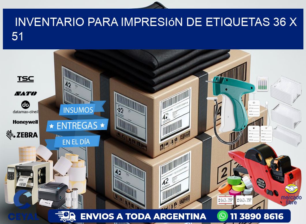 inventario para impresión de etiquetas 36 x 51