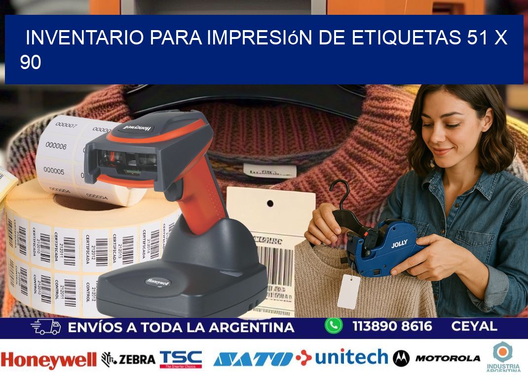inventario para impresión de etiquetas 51 x 90